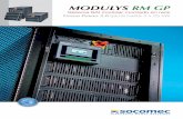 Modulys RM GP - socomec.com · en laboratorio para facilitar y agilizar la personalización. ... resistencia • Cajetín sub-rack sin electrónica (sin ... • Desconexión selectiva
