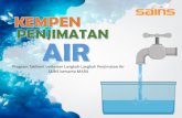 Program Taklimat berkaitan Langkah-Langkah Penjimatan Air ... PENJIMATAN AIR.pdf · Galakkan aktiviti kesedaran dan penjimatan air di sekolah yang berhampiran kawasan rumah anda.
