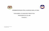 KEMENTERIAN PELAJARAN MALAYSIA - sksab1.com Tahun 1 Pendidikan Islam SPI Pahang... · suku kata terbuka dan tertutup. B3D6E1 Melakukan satu daripada adab-adab berikut : sebelum, semasa