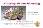 Kristalografi dan Mineralogi - sgcobinsus.files.wordpress.com fileAsosiasi dan Genesa Mineral Sistem magmatik Sistem pegmatik granitik Sistem hidrotermal dan fumarolik Sistem air permukaan