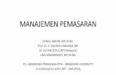 MANAJEMEN PEMASARAN - zenabidin.lecture.ub.ac.idzenabidin.lecture.ub.ac.id/files/2018/02/Awal-kuliah-dan-Tugas-I.pdf · pembagian kerja, wewenang, tanggung jawab dan pelaporan kerja.