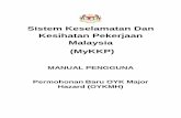 Sistem Keselamatan Dan Kesihatan Pekerjaan Malaysia (MyKKP)mykkp.dosh.gov.my/manual/OYKMH/OYKMH.pdf · Contoh: abc@12345 . PELAKSANAAN TRANSFORMASI PROJEK PEMBANGUNAN SISTEM KESELAMATAN