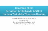Coaching Clinic Penulisan Artikel AISTEEL menuju Terindeks …aisteel2018.unimed.ac.id/wp-content/uploads/2018/10/Coaching... · Metode dan Hasil •Berikan informasi analitis yang