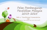 Pelan Pembangunan Pendidikan Malaysia 2013-2025 · • mengekalkan elemen dasar utama . Pelan Tindakan •Memastikan keperluan asas disediakan •Strategi seterusnya berdasarkan kemudahan