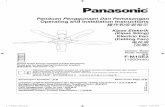 Panduan Penggunaan Dan Pemasangan Operating … Penggunaan Dan Pemasangan Terima Kasih kerana membeli produk Panasonic. Thank you for purchasing Panasonic product. ø!j t!r ]!Panasonic