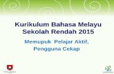 Kurikulum Bahasa Melayu Sekolah Rendah 2015 slides for... · Memupuk Pelajar Aktif, Pengguna Cekap . Kandungan •Matlamat Kurikulum Bahasa Melayu (BM) •Model Kemahiran Teras Bahasa