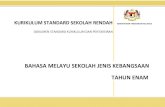 BAHASA MELAYU SEKOLAH JENIS KEBANGSAAN TAHUN … · kurikulum standard sekolah rendah kementerian pendidikan malaysia dokumen standard kurikulum dan pentaksiran tahun enam bahasa