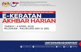 TARIKH : 4 APRIL 2018 RUJUKAN : KKLW.UKK.600-11 (90) · D Kamarudin D Mudin said with the national agenda of achieving various transformations, the role ofrural communities must not