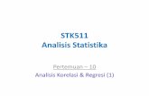 STK511 Analisis Statistika - stat.ipb.ac.id · Regresi Logistik ... 400 600 800 1,000 1,200 0 2,000 4,000 6,000 8,000 10,000 J ML N A S A B A H S A L D O 10. Analisis Korelasi & Regresi