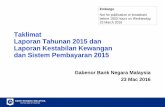 Taklimat Laporan Tahunan 2015 dan Laporan Kestabilan ... fileTaklimat Laporan Tahunan 2015 dan Laporan Kestabilan Kewangan dan Sistem Pembayaran 2015 Gabenor Bank Negara Malaysia 23