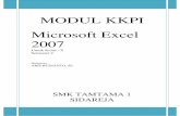 Modul Excel 2007 - akangari.files.wordpress.com · untuk menampung seluruh data dan formula yang akan digunakan sebagai sumber data pembentuk tabel atau laporan. Navigasi sheet merupakan