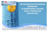 PELAKSANAAN REFORMASI BIROKRASI DI MAHKAMAH …pa-jakartautara.go.id/A/pdf/MateriRB.pdf · 2018-09-06 · • Menurunnya tingkat penyalah gunaan wewenang pada ... • Meningkatnyaindeks