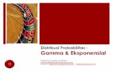 Distribusi Probabilitas : Gamma & Eksponensial Gamma Tidak selamanya distribusi normal dapat digunakan untuk memecahkan masalah teknik dan sains. Contohnya dalam teori antrian dan