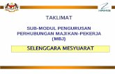 CD Submission-F1.1-Presentation to PSC (19 June 2000)202.75.5.128/docs/pdf/smmbj/nota/Nota Taklimat Selenggara Mesyuarat MBJ.pdfSELENGGARA MESYUARAT . Dokumen Projek HRMIS Kerajaan