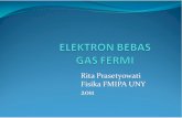 staffnew.uny.ac.idstaffnew.uny.ac.id/.../ELEKTRON+BEBAS+GAS+FERMI.pdf · 2017-01-23 · MODEL ELEKTRON BEBAS TERKUANTISASI KONSEP FISIKA KUANTUM PRINSIP LARANGAN PAULI KUANTISASI