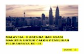 MALAYSIA: 8 AGENDA HAK ASASI MANUSIA UNTUK CALON … · apa-apa jenayah yang tidak memenuhi ambang "jenayah yang paling serius" di bawah undang-undang dan piawaian antarabangsa; Meningkatkan