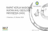 RAPAT KERJA NASIONAL IKATAN AHLI GEOLOGI INDONESIA (IAGI) · 1. memonitor setiap regulasi/kebijakan yang terkait dengan sda, khususnya yang terkait dengan iagi. 2. membuat usulan