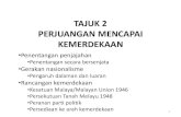 TAJUK 2 PERJUANGAN MENCAPAI KEMERDEKAANvodppl.upm.edu.my/uploads/docs/TAJUK 2.pdf · •Gerakan nasionalisme •Pengaruh dalaman dan luaran •Rancangan kemerdekaan •Kesatuan Malaya/Malayan