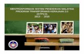 MENTRANFORMASI SISTEM PENDIDIKAN MALAYSIA … · Semua inisiatif GTP2 dan Pelan Tranformasi Pendidikan akan dilaksanakan ... 6 saringan dijalankan daripada Tahun 1 ... • Intervensi