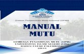 Sistem Penjaminan Mutu Internal (SPMI) MANUAL MUTUsaintek.radenfatah.ac.id/content_upload/files/2. MANUAL MUTU.pdf · Berdasarkan pemetaan persyaratan standar akreditasi institusi