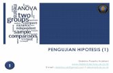 PENGUJIAN HIPOTESIS (1) - debrina.lecture.ub.ac.iddebrina.lecture.ub.ac.id/files/2016/09/1-Pengujian-Hipotesis-1.pdf · Uji Hipotesis yang Berkaitan dengan Distribusi Normal (3) 12