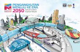 PENGANGKUTAN MENUJU KE ERA 2050 daripada 700km landasan kereta api antarabandar telah dibina, disumbangkan oleh projek landasan berkembar KTM Bhd di antara Gemas dan Padang Besar di