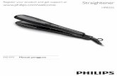 Straightener  HP8355 · Register your product and get support at  Straightener HP8355 MS-MY Manual pengguna