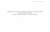 SYARAT KEMASUKAN BAGI PROGRAM LEPASAN STPM …admission.utm.my/files/2019/02/Lepasan-STPM.pdf · universiti teknologi malaysia (utm) syarat kemasukan bagi program lepasan stpm . sesi