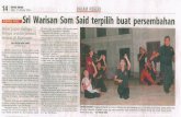  · Berita Harian sabtu, 31 2009 • DALAM buat persembahan Sri Warisan Som Said terpilih SIDANG APEC Balcal papar budaua Melauu semasa jamuan malam di Esplanade Oleh LINILIDIA ABDUL