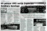 Utuisan BOneO 60 pelajar UMS sertal Explorasi Kembara Keretapi · Kesihatan Malaysia, Maybank dan Kolej Komuniti Beaufort. Kampung yang terlibat di daerah Tenom ialah Kampung Bamban,