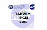 TAKWIM IPGM 2016 - ipbl.edu.my · kalendar akademik (januari – november 2016) program-program pendidikan guru mod sepenuh masa institut pendidikan guru, kementerian pendidikan malaysia