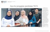 news.nus.edu.sg fileSingapura untuk melanjutkan pelajarannya, Cik Aqilah Faaiqah Shamsuri diingatkan oleh ibu bapanya bahawa untuk berjaya di Singapura, seseorang harus sentiasa bekerja
