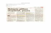 ARTIKEL SURATKHABAR - myrepositori.pnm.gov.mymyrepositori.pnm.gov.my/bitstream/123456789/3232/1/MalaysiaPilihanEks... · Melting Pot, indeks itu men- jelaskan bahawa setiap tahun,