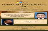 of Malaysia AL-QURAN DAN SAINS (SIRI 1)ewarga4.ukm.my/ewarga/pdf/2012/mei/22-127.pdf · seminar al-quran dan sains (siri 1) 29 mei 2012 (selasa), 8 rejab 1433h 8.30 pagi bilik mesyuarat