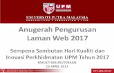 Anugerah Pengurusan Laman Web 2017 - reg.upm.edu.myreg.upm.edu.my/eISO/portal/hkip/2017/Taklimat HKIP/4_Komponen+Anugerah... · Anugerah Pengurusan Laman Web 2017 Sempena Sambutan