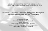 Peranan Tribunal Tuntutan Pengguna Malaysia Dalam ... · SEMINAR MEMPERTINGKATKAN KESELAMATAN ELEKTRIK & GAS SECARA BERKESAN TAHUN 2019 1 Peranan Tribunal Tuntutan Pengguna Malaysia