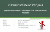 KURSUS LESSON LEARNT SESI 1/2018 - epsmg.jkr.gov.myepsmg.jkr.gov.my/images/d/d2/Tindakan_Pengesanan_Dan_Punitif_Berkaitan...TINDAKAN PENGESANAN & PUNITIF BERKAITAN LKAN BAGI PROJEK-PROJEK