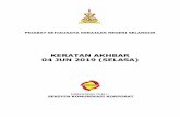 KERATAN AKHBAR 04 JUN 2019 (SELASA) - selangor.gov.my Akhbar 06... · Sultan Selangor kurnia darjah kebesaran, serah watikah pelantikan panel hakim syariah MUKA SURAT 19 . KERATAN