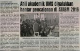 ~ ~4 J;OIIi Ahli akademik UMS digalakkan SEMASA hanlar ...eprints.ums.edu.my/13047/1/nc0000005741.pdf · Pelan Tindakan Memartabatkan Bahasa Melayu sebagai Bahasa IImu di Universiti