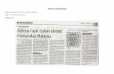 ARTIKEL SURATKHABAR - myrepositori.pnm.gov.mymyrepositori.pnm.gov.my/bitstream/123456789/3398/1/BhsRojakBknIdentit... · bahasa Melayu dan Inggeris yang mencerminkan ketidakyakinan