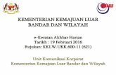 KEMENTERIAN KEMAJUAN LUAR BANDAR DAN WILAYAH · penyelenggaraan dan baik pulih di cawangan baharu Universiti Kuala Lumpur-Malaysian Institute of Avi- ation Technology (UniKL-MIAT)