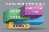 Rencana Strategis - bsn.go.id · Rencana Strategis (Renstra) Sekretariat Utama Tahun 2015 - 2019 memuat visi, misi, tujuan, sasaran strategis, arah kebijakan, target kinerja dan pendanaan