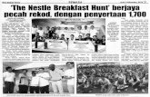 New Sabah Times SEMASA Isi 3 Disember, 2012 'The Neslle ... breakfest hunt.pdf · riadah malah betjaya mencatatkan satu rekod dalam Malaysia Book Of Records,~ katanya. Ketika ditanya