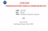 LESSON LEARNT PENGURUSAN MASYARAKAT ORANG ASLI …epsmg.jkr.gov.my/images/7/75/Slide_JAKOA_02.08.19.pdf · 5 ISU DAN CABARAN / HALATUJU 3 2 PERUNTUKAN KEWANGAN 2017-2019 3 PERANCANGAN