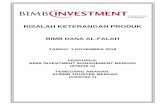 RISALAH KETERANGAN PRODUK - BIMB Investment10. Nisbah pusing ganti portfolio (PTR) Bagi Tahun Berakhir 31 Ogos 2016 2017 2018 BIMB Dana Al-Falah (kali) 1.44 1.15 1.50 PTR Dana bagi