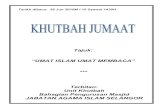 UMAT ISLAM UMAT MEMBACA - Jabatan Agama Islam Selangor · Khutbah Jumaat 29 Jun 2018M / 15 Syawal 1439H: “Umat Islam Umat Membaca”. Jabatan Agama Islam Selangor 5 “Sesiapa yang