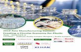 2019 Asia Manufacturing Summit: Creating a Circular ... · Materials handling/auxiliary equipment for recycling operations Process cooling techniques Bioplastic的 ... Manufacturing