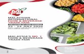 MALAYSIAN INTERNATIONAL FOOD & BEVERAGE TRADE FAIR · MIFB 2020 - THE FUTURE OF FOOD BUSINESS 21st edition of The Malaysian International Food & Beverage Trade Fair, MIFB 2020 is