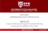 MESYUARAT JAWATANKUASA KUALITI UPM KALI KE-42 Agenda reg.upm.edu.my/eISO/portal/Minit mesy/JK Kualiti