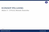 STK211 - Konsep Peluang, Dept. Stat, IPB...Department of Statistics, IPB Dr. Agus Mohamad Soleh 4 Penalaran (Reasoning) Probabilistic vs Statistical •Andaikan diketahui proporsi